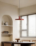 Pendant Lamp Frisbee Red Industrial Contemporary
