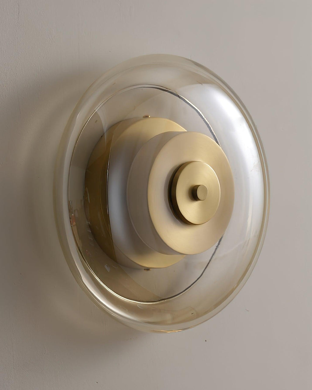 Elysso Brass Circular Wall Lamp