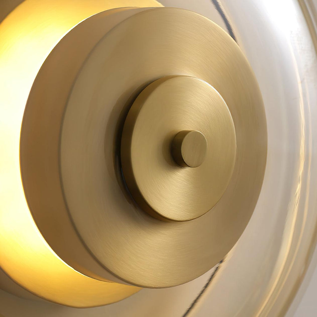 Elysso Brass Circular Wall Lamp