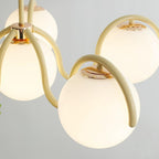 Pheva Curve Linear Chandelier Red&Silver