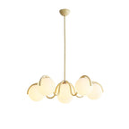 Pheva Curve Linear Chandelier Red&Silver