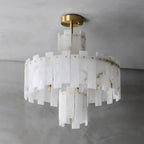 Soraya Art Deco Alabaster Chandelier