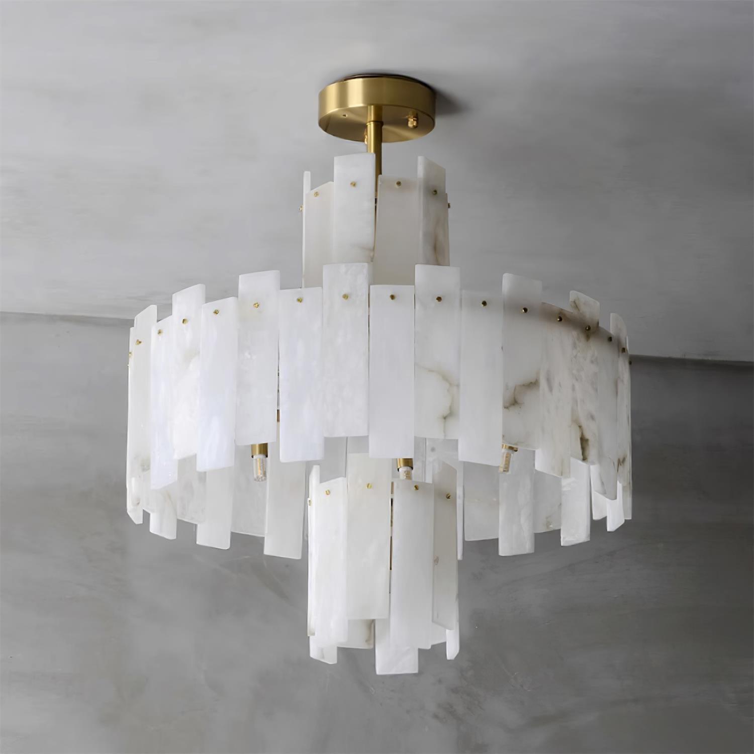 Soraya Art Deco Alabaster Chandelier