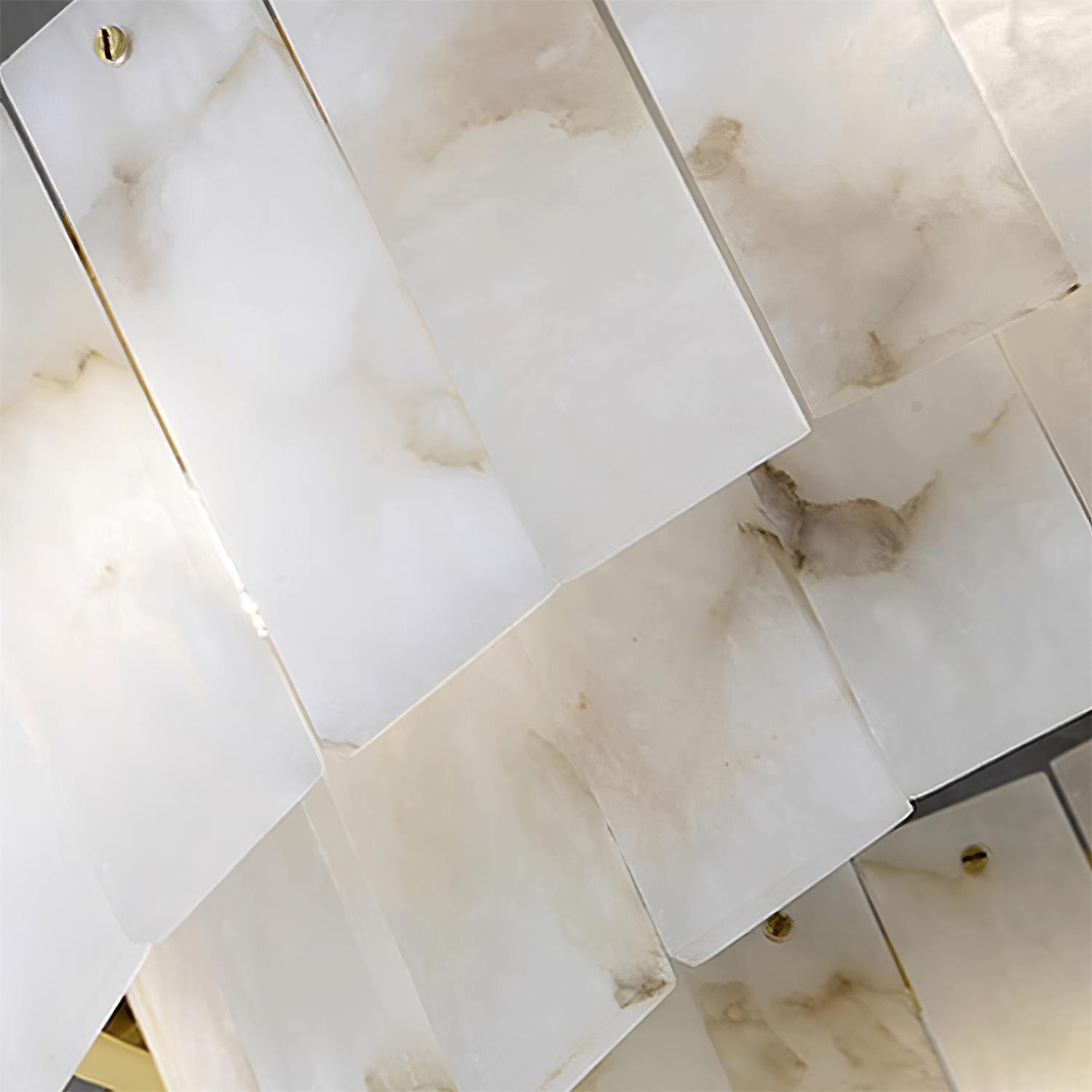 Soraya Chandelier Modern in Alabaster - Kingsley Beaumont