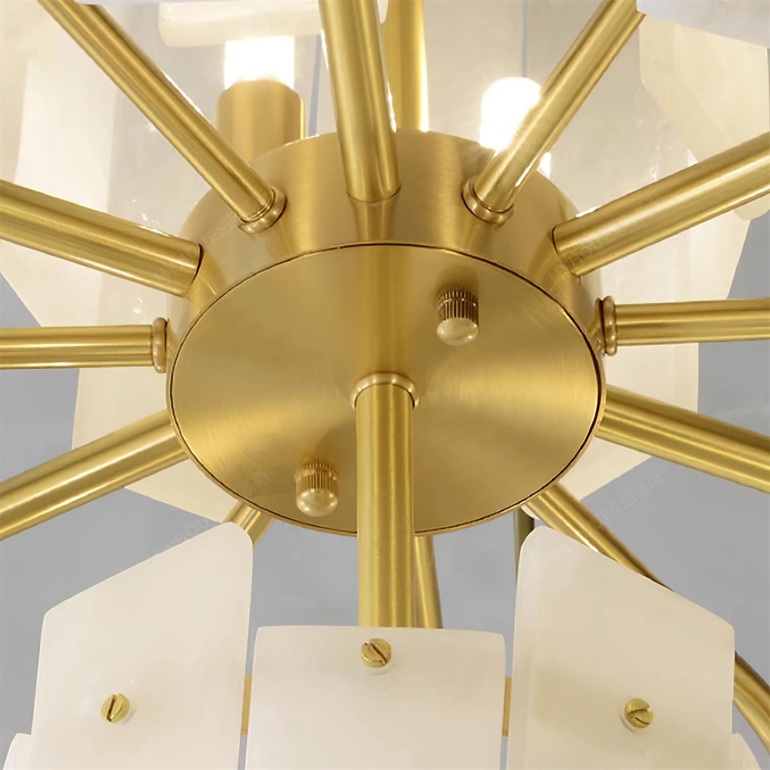 Soraya Art Deco Alabaster Chandelier