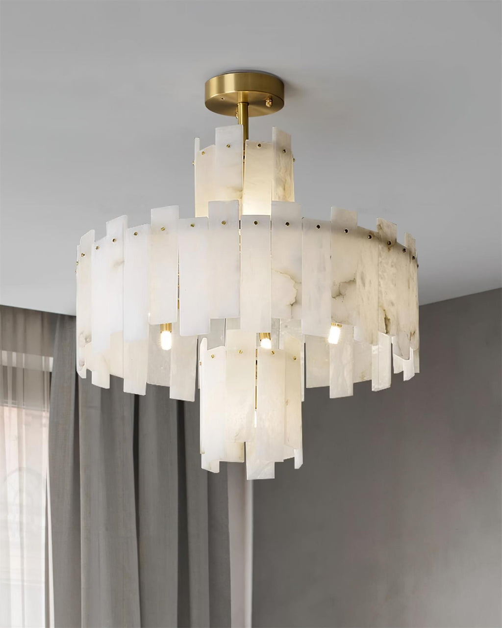 Soraya Art Deco Alabaster Chandelier