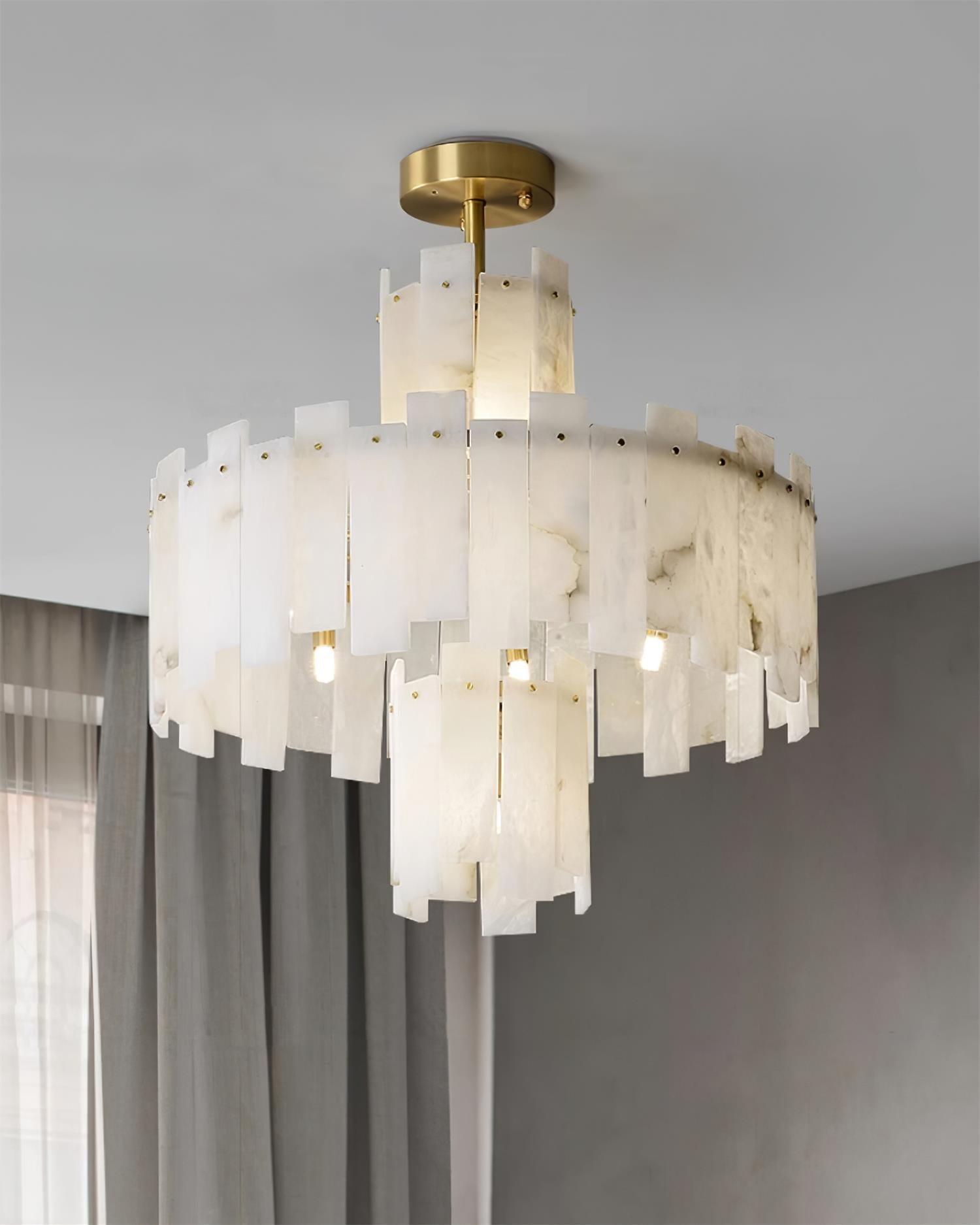 Soraya Art Deco Alabaster Chandelier
