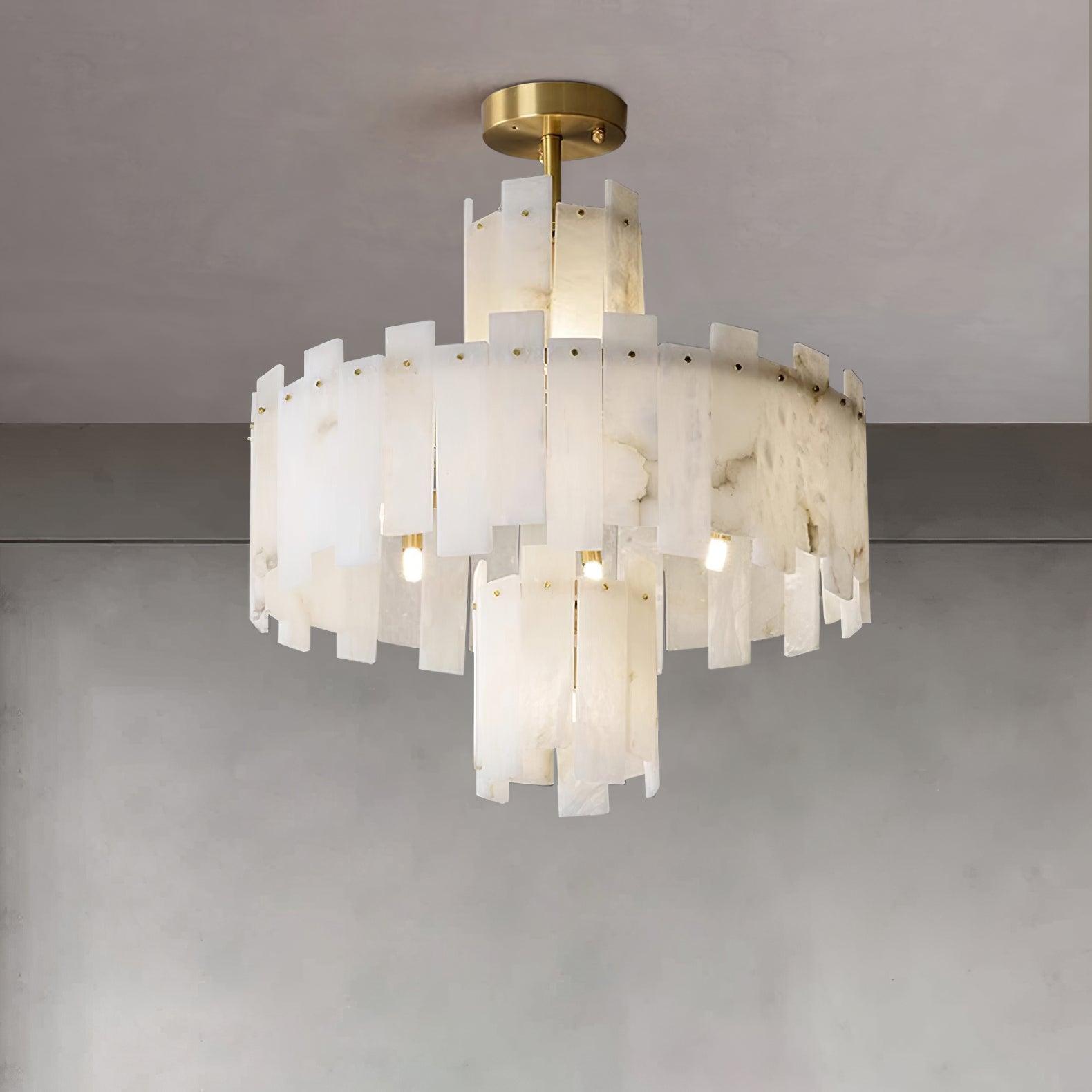 Soraya Art Deco Alabaster Chandelier