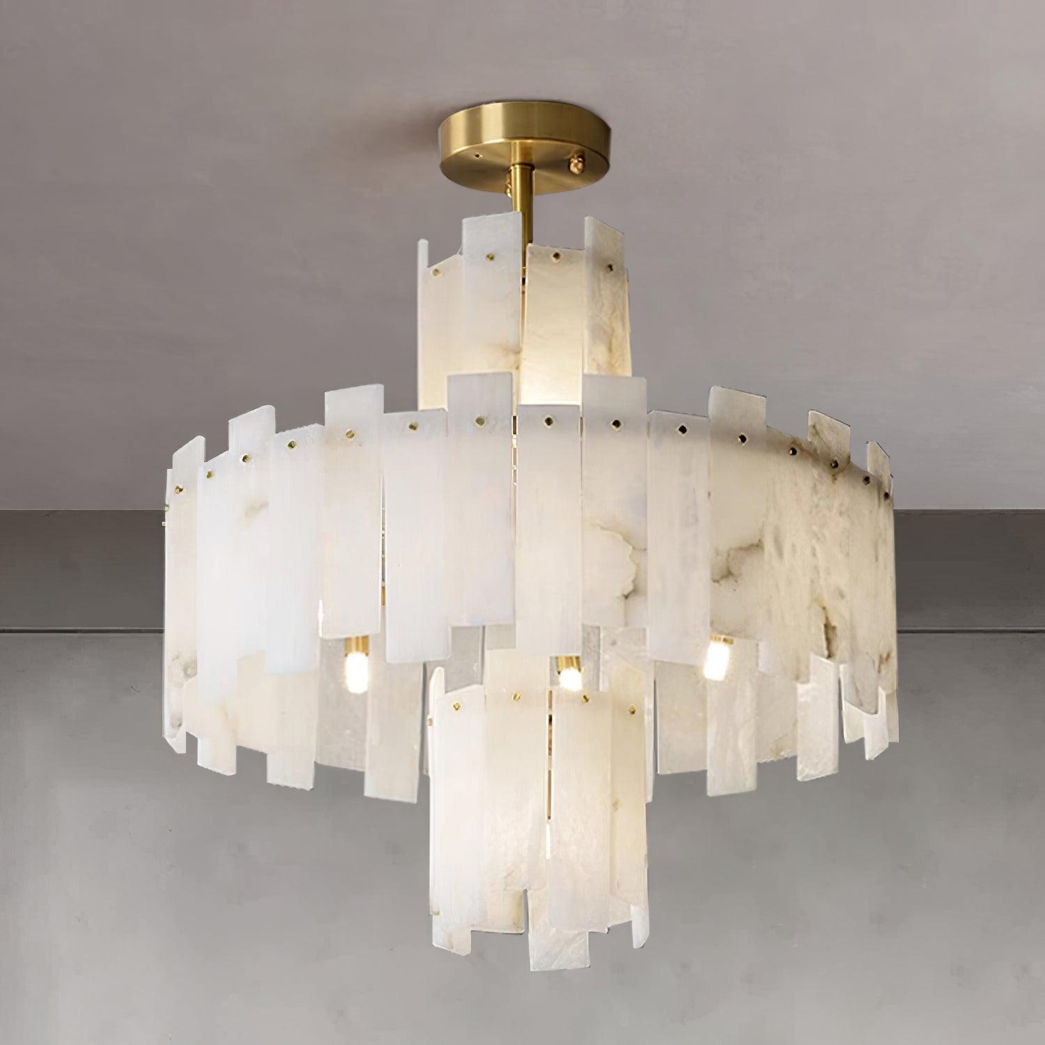 Soraya Art Deco Alabaster Chandelier
