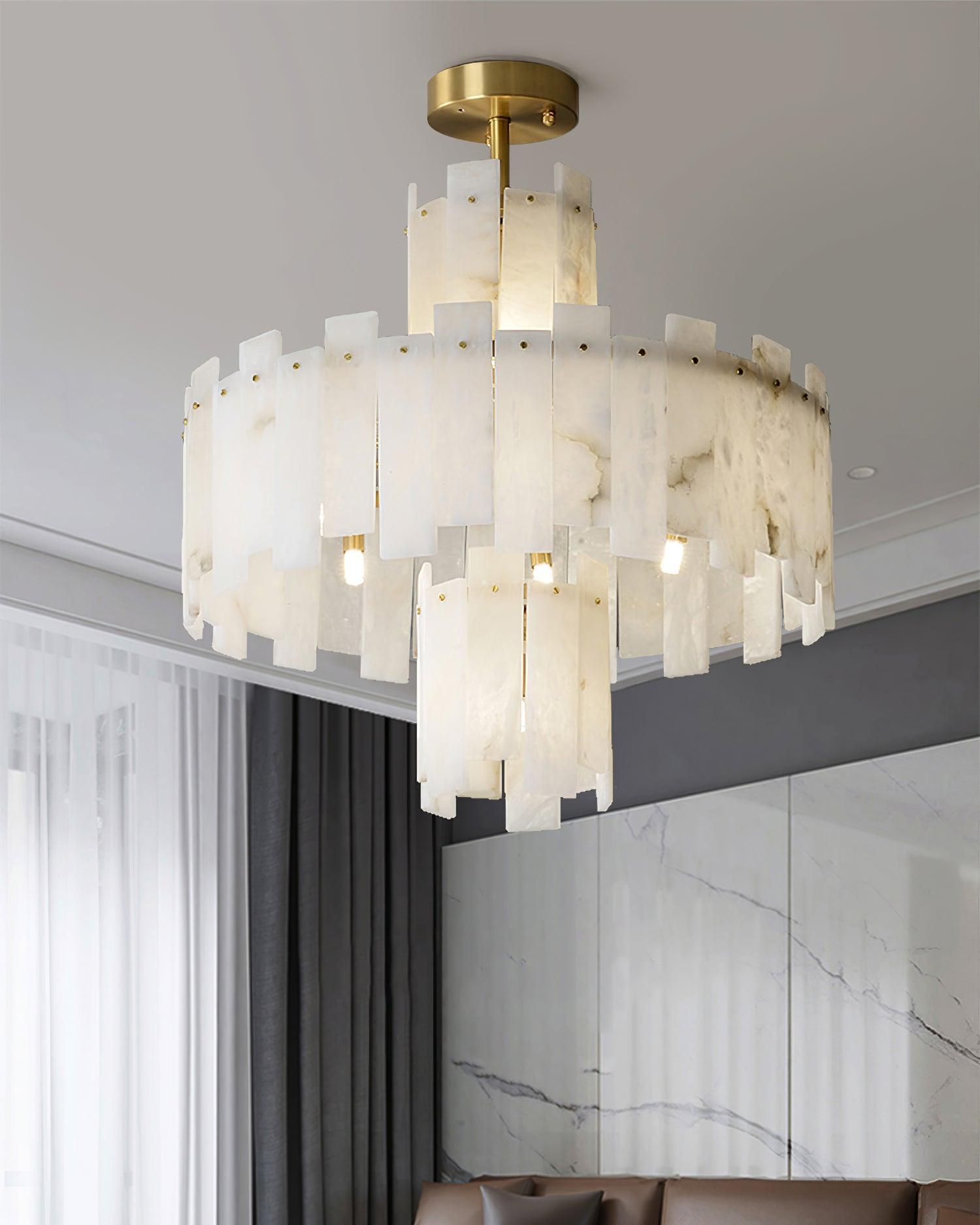 Soraya Art Deco Alabaster Chandelier