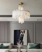 Soraya Art Deco Alabaster Chandelier