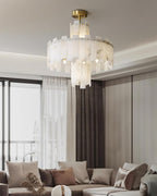 Soraya Art Deco Alabaster Chandelier