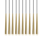 Chandelier with Polished Brass and Crystal Shades Minimalist