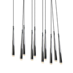 Chandelier with Polished Brass and Crystal Shades Minimalist