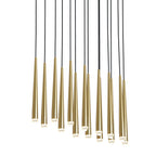 Chandelier with Polished Brass and Crystal Shades Minimalist