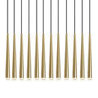Chandelier with Polished Brass and Crystal Shades Minimalist