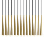 Chandelier with Polished Brass and Crystal Shades Minimalist