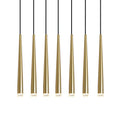 Chandelier with Polished Brass and Crystal Shades Minimalist