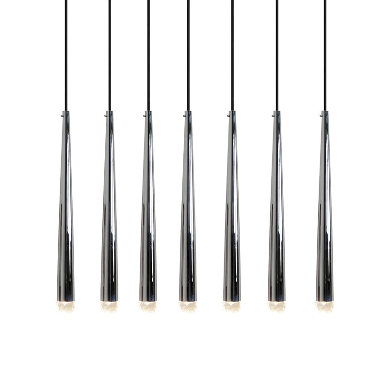 Chandelier with Polished Brass and Crystal Shades Minimalist
