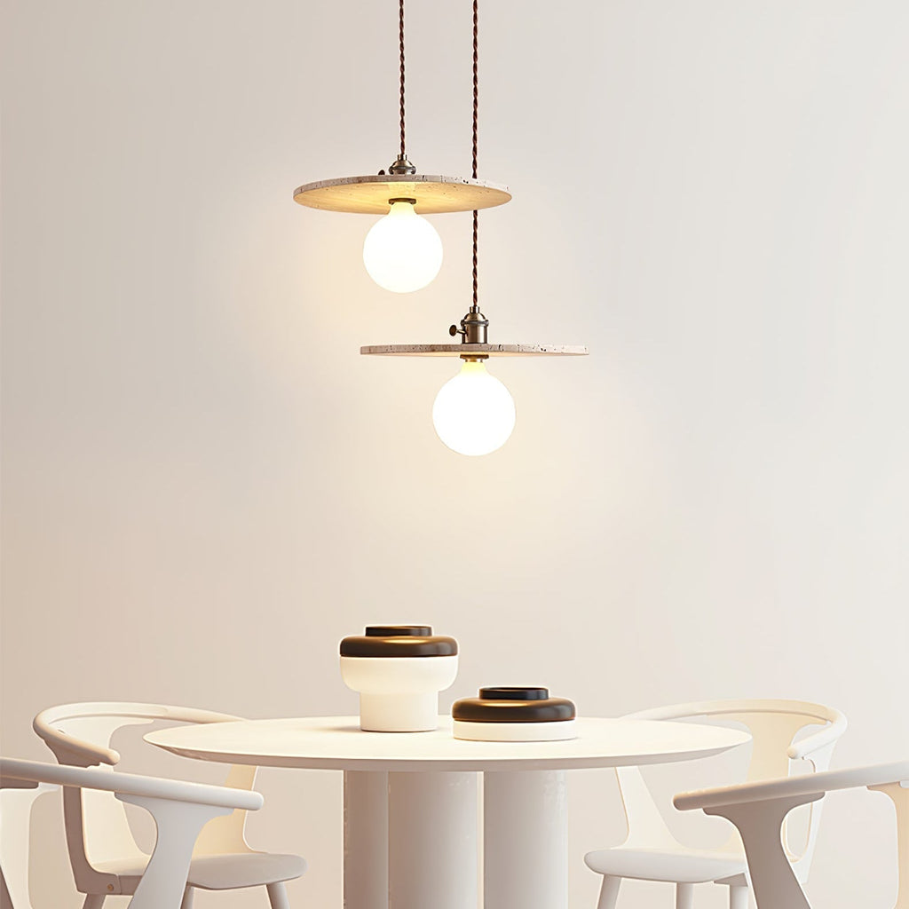 Nico Minimalist Travertine Pendant Light