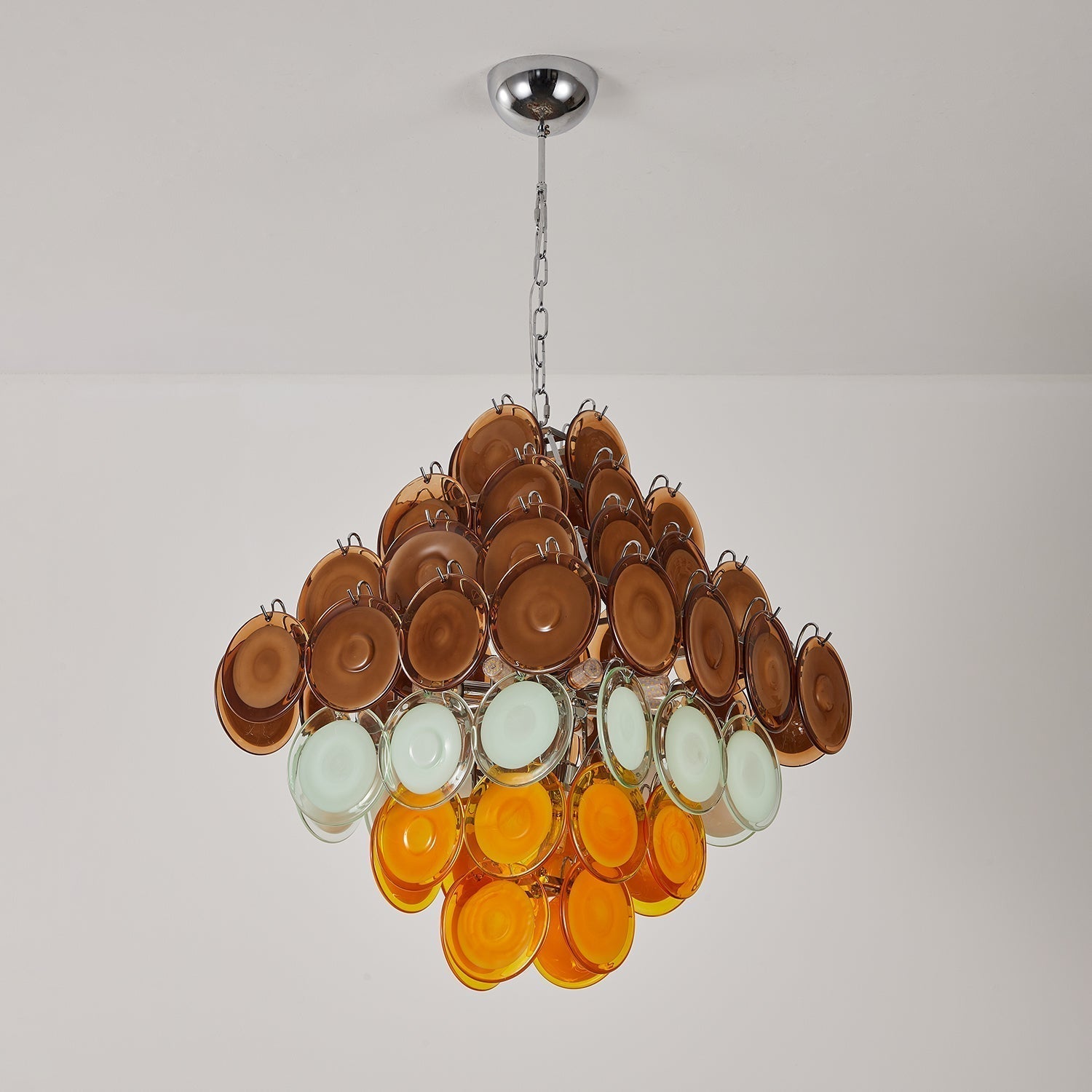 Aurora Chandelier Retro Glass Disc Multicolor Vintage