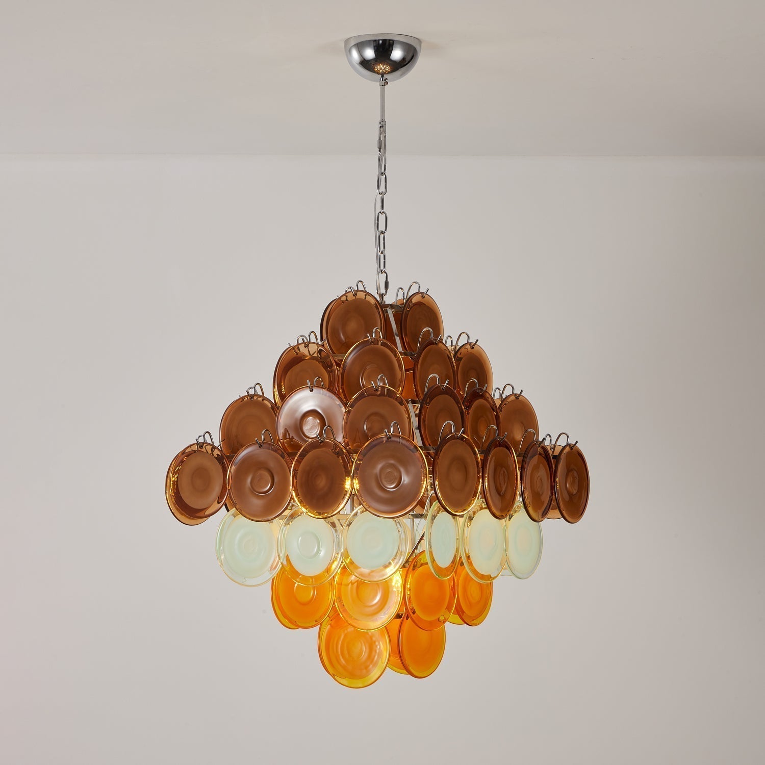 Aurora Chandelier Retro Glass Disc Multicolor Vintage