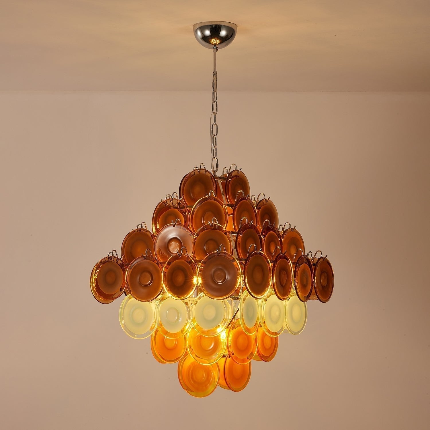 Aurora Chandelier Retro Glass Disc Multicolor Vintage