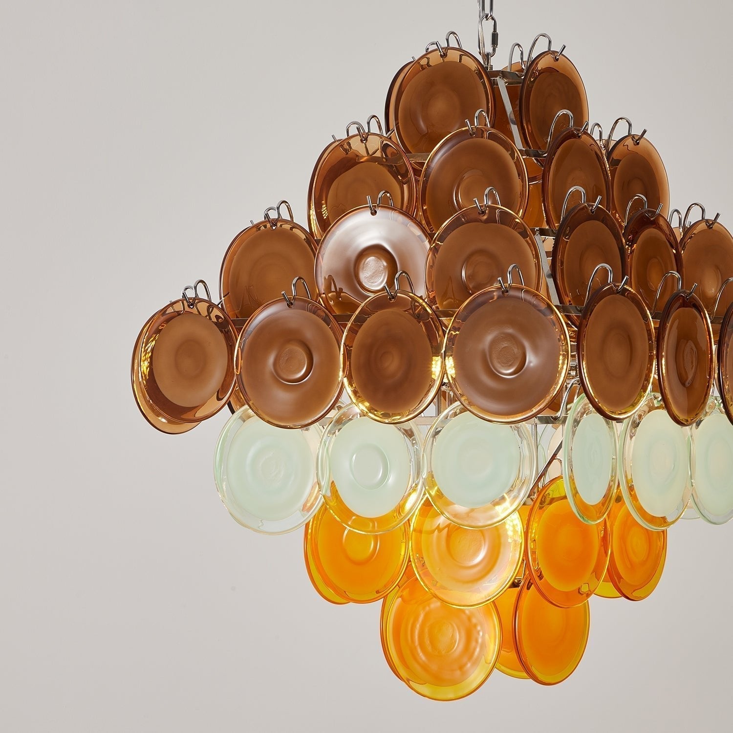 Aurora Chandelier Retro Glass Disc Multicolor Vintage