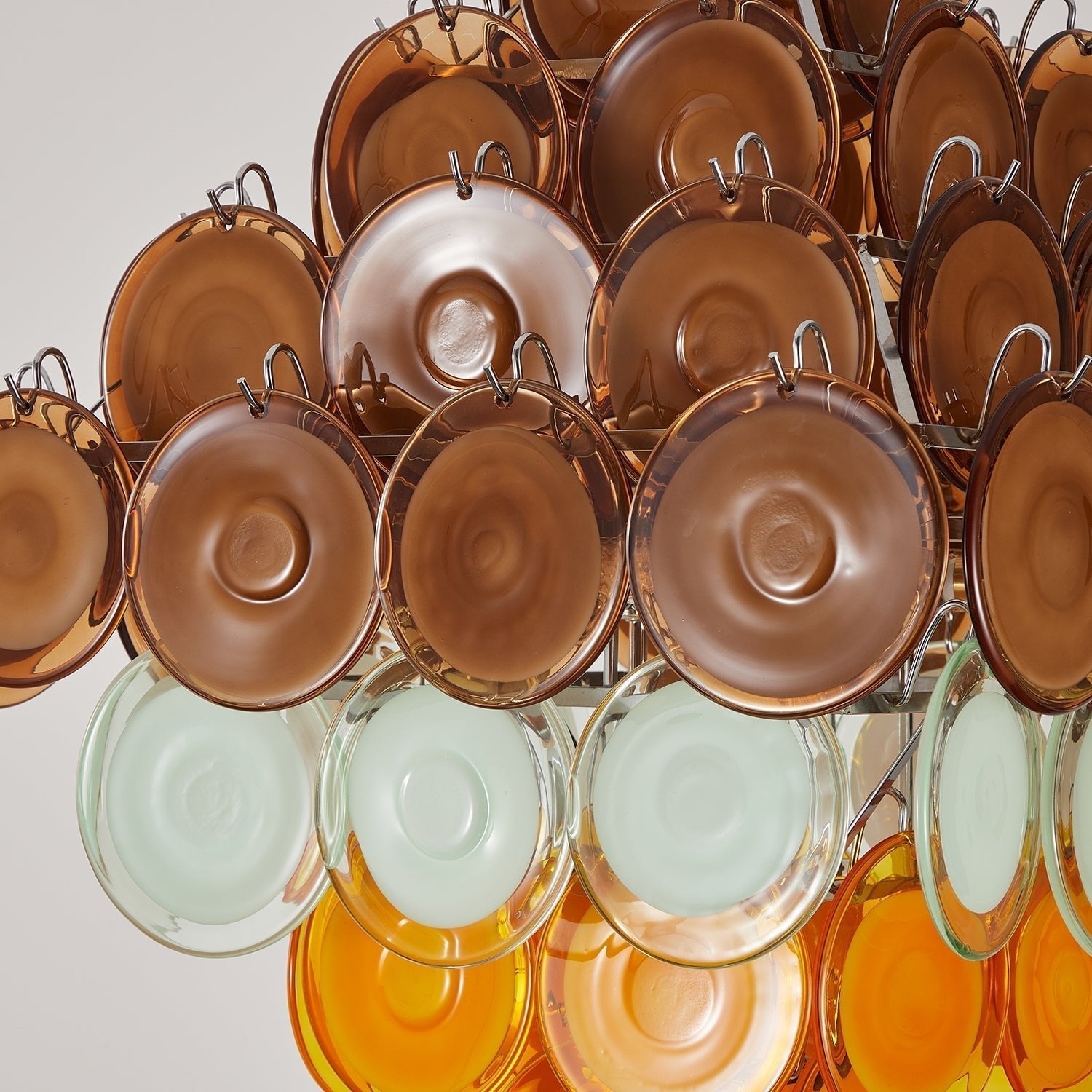 Aurora Chandelier Retro Glass Disc Multicolor Vintage