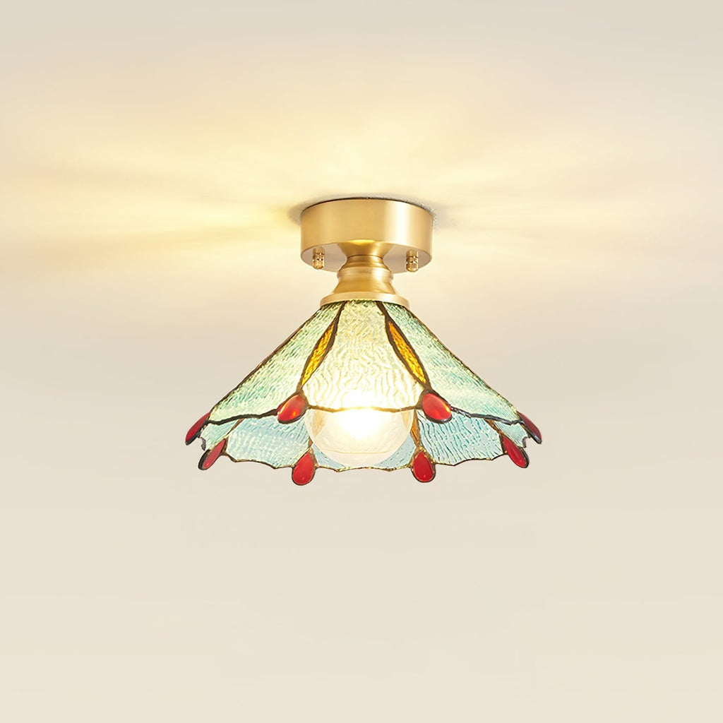 Civelle Tiffany Style Stained Glass Ceiling Light