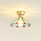 Civelle Tiffany Style Stained Glass Ceiling Light