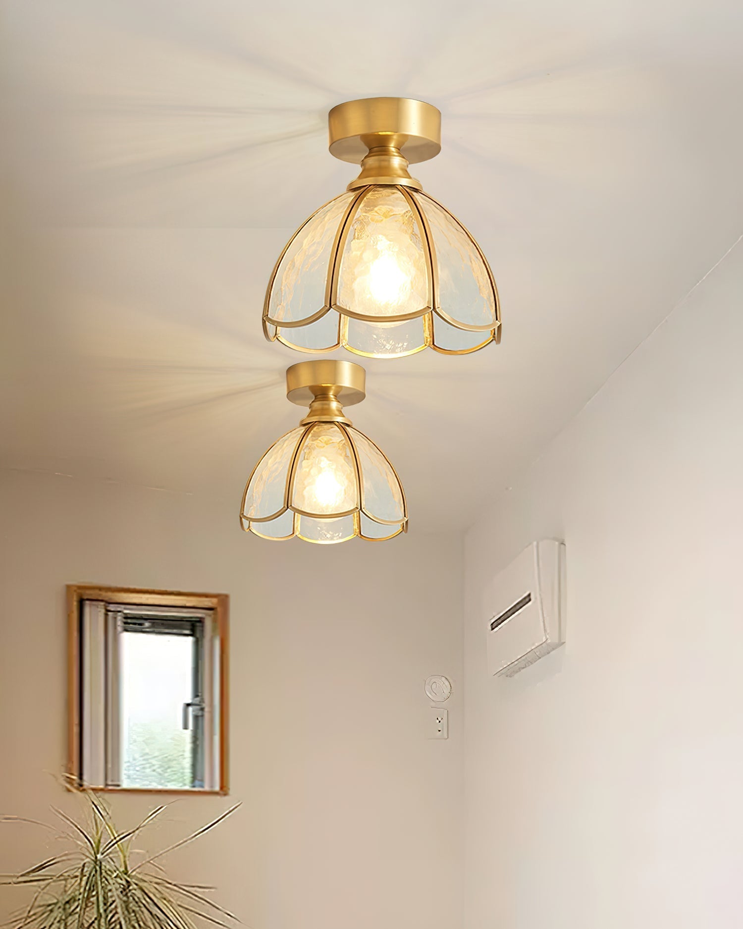 Civelle Tiffany Style Stained Glass Ceiling Light