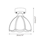 Civelle Tiffany Style Stained Glass Ceiling Light