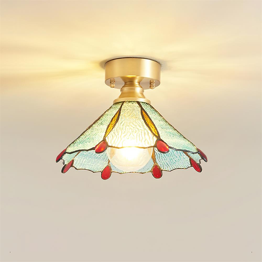 Civelle Tiffany Style Stained Glass Ceiling Light