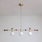 Chandelier Linear Globe LED/Incandescent for Dining Room Kitchen Island