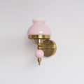 Wall Lamp Glass and Metal Light for Bedroom or Hallway Retro