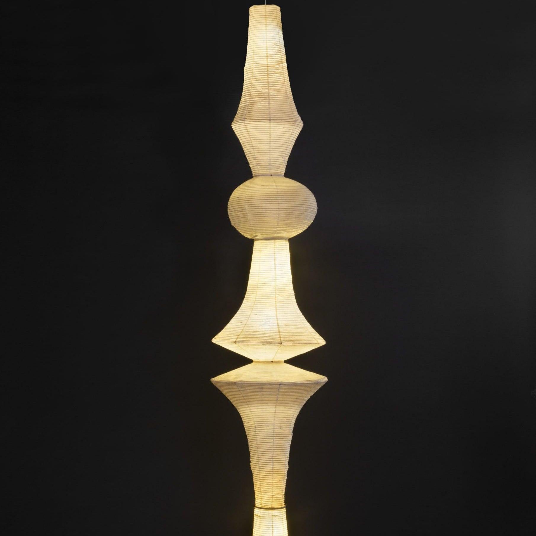 Faye Sculptural Paper Vertical Pendant Light