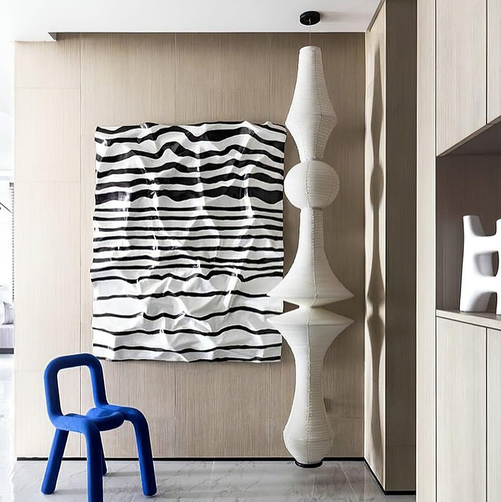 Faye Sculptural Paper Vertical Pendant Light