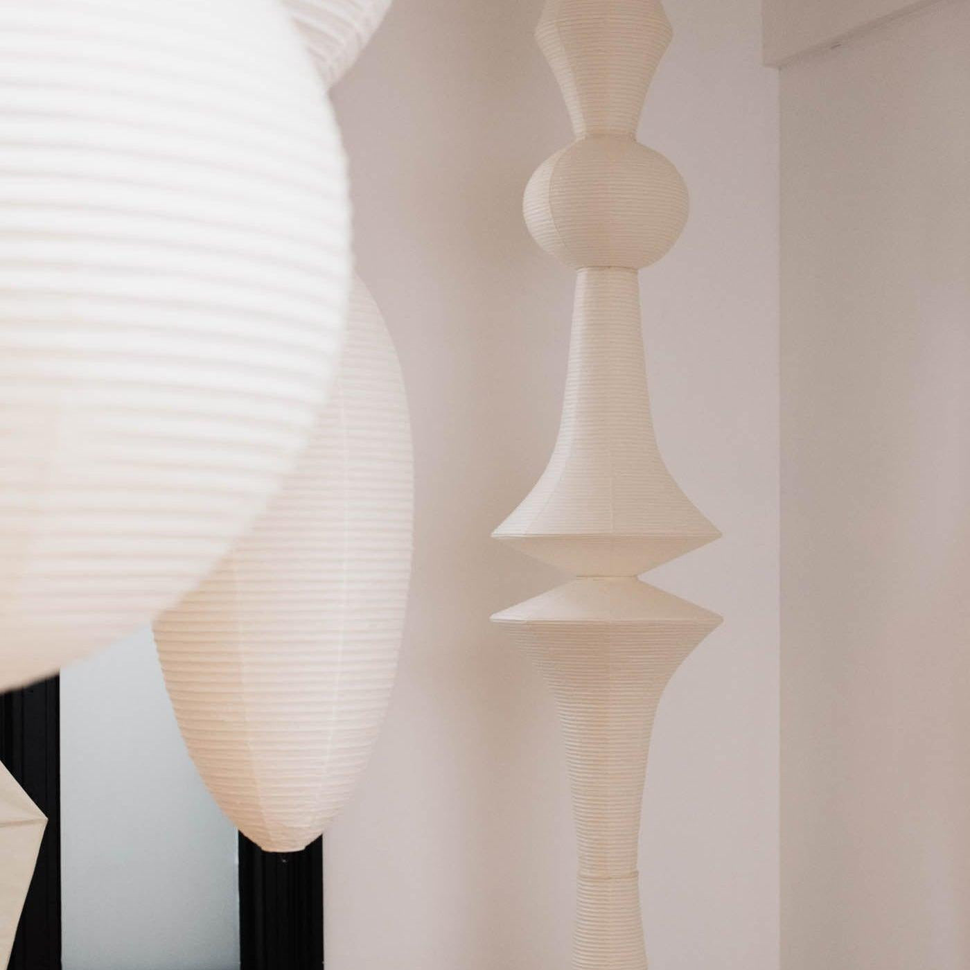 Faye Sculptural Paper Vertical Pendant Light
