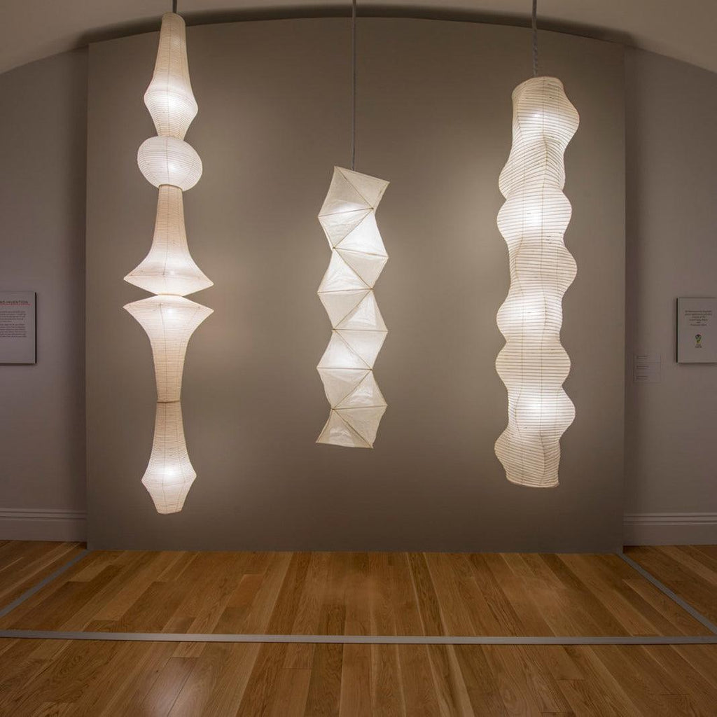 Faye Sculptural Paper Vertical Pendant Light