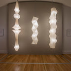 Faye Sculptural Paper Vertical Pendant Light