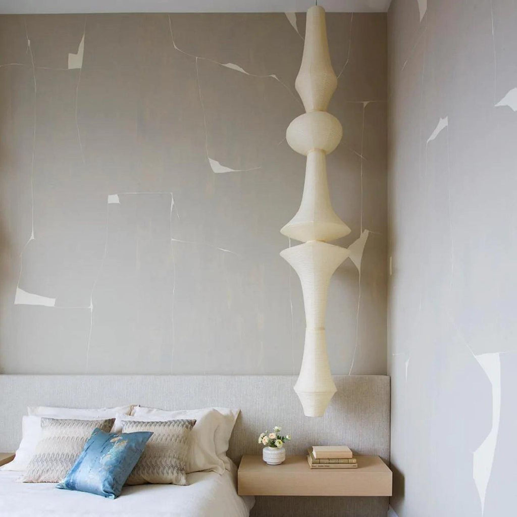 Faye Sculptural Paper Vertical Pendant Light