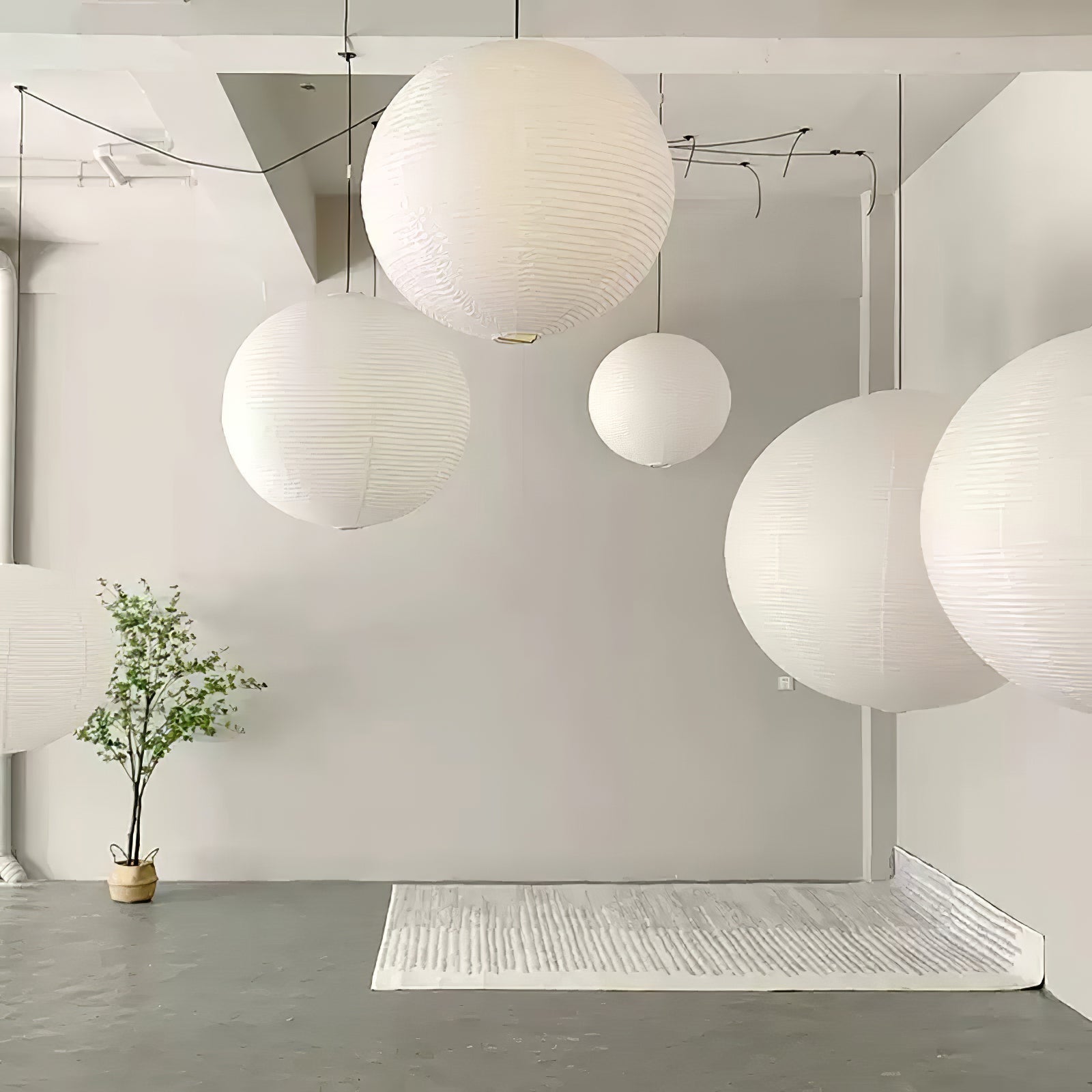 Sylin Pendant Swag Light Mulberry Silk