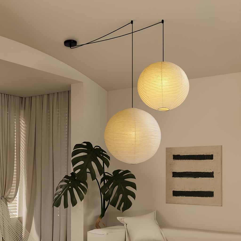 Sylin Pendant Swag Light Mulberry Silk