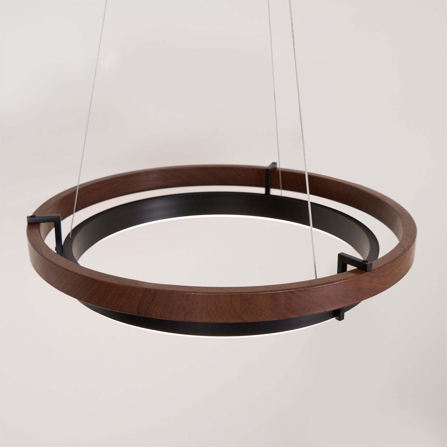 Acorn Ring Wood Chandelier