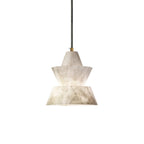 Ezion Layered White Alabaster Pendant Light
