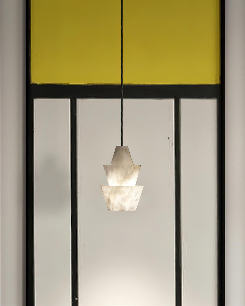 Ezion Layered White Alabaster Pendant Light