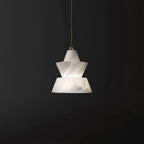 Ezion Layered White Alabaster Pendant Light