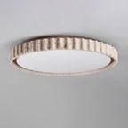 Ornorus Fluted Ring Travertine Ceiling Light