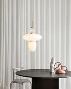 Orbelin Glass and Brass Pendant Lamp